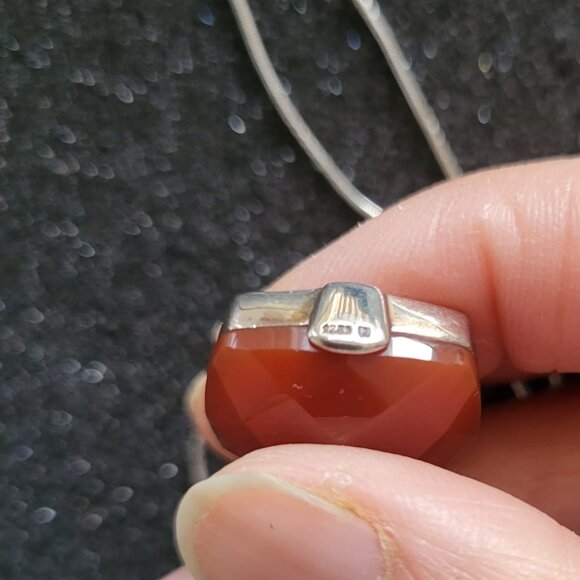 925 Sterling Silver Crystal Stone Necklace - BRAND NEW - Picture 4 of 5